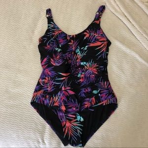 Calvin Klein One Piece Floral Tropical Swimsuit 14